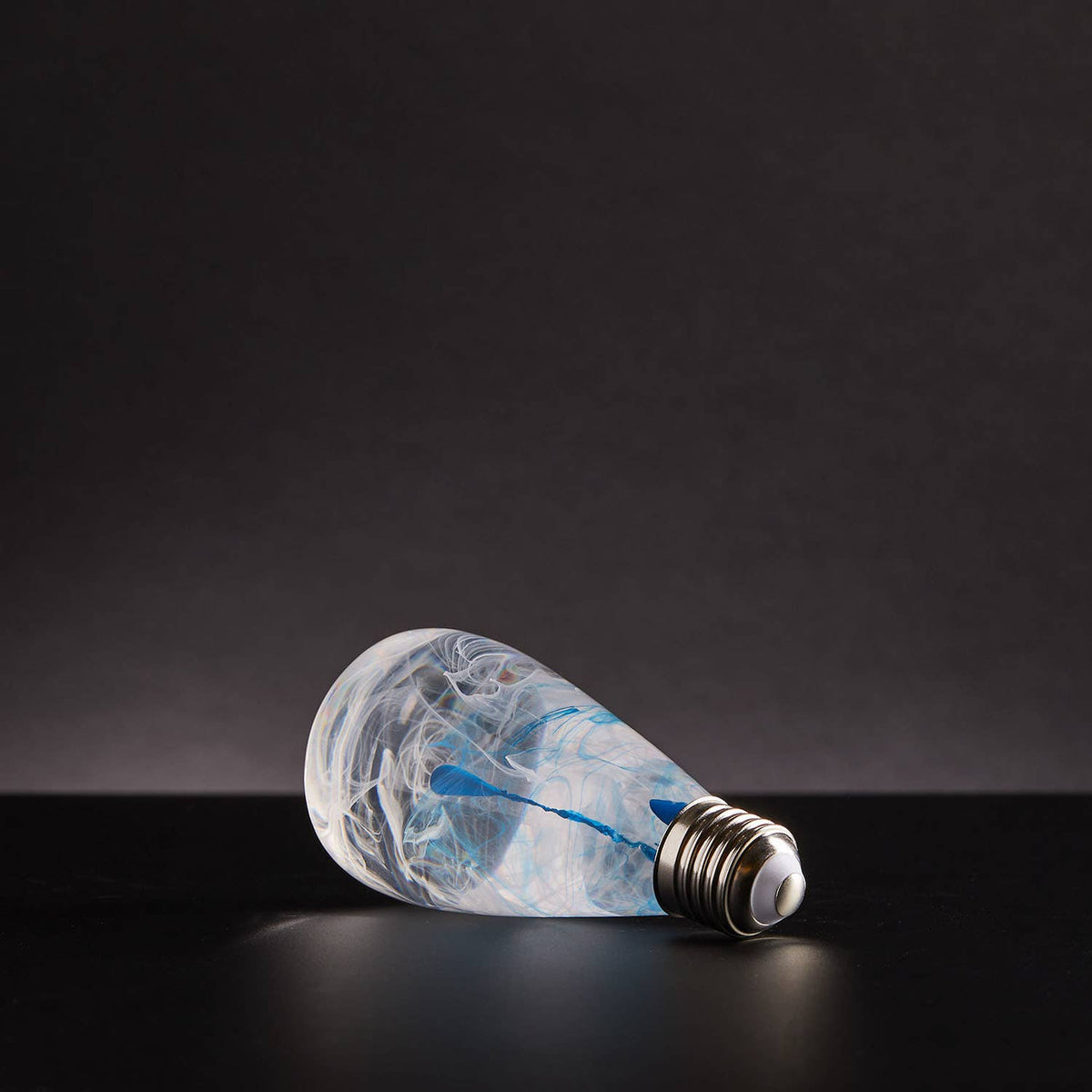 Resin Blue Drop Lamp - Bulb and Base