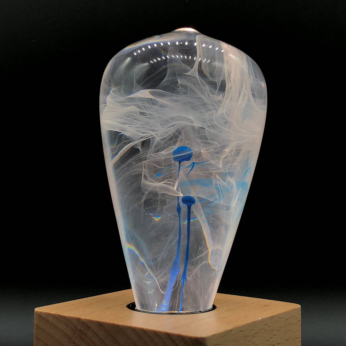 Resin Blue Drop Lamp - Bulb and Base