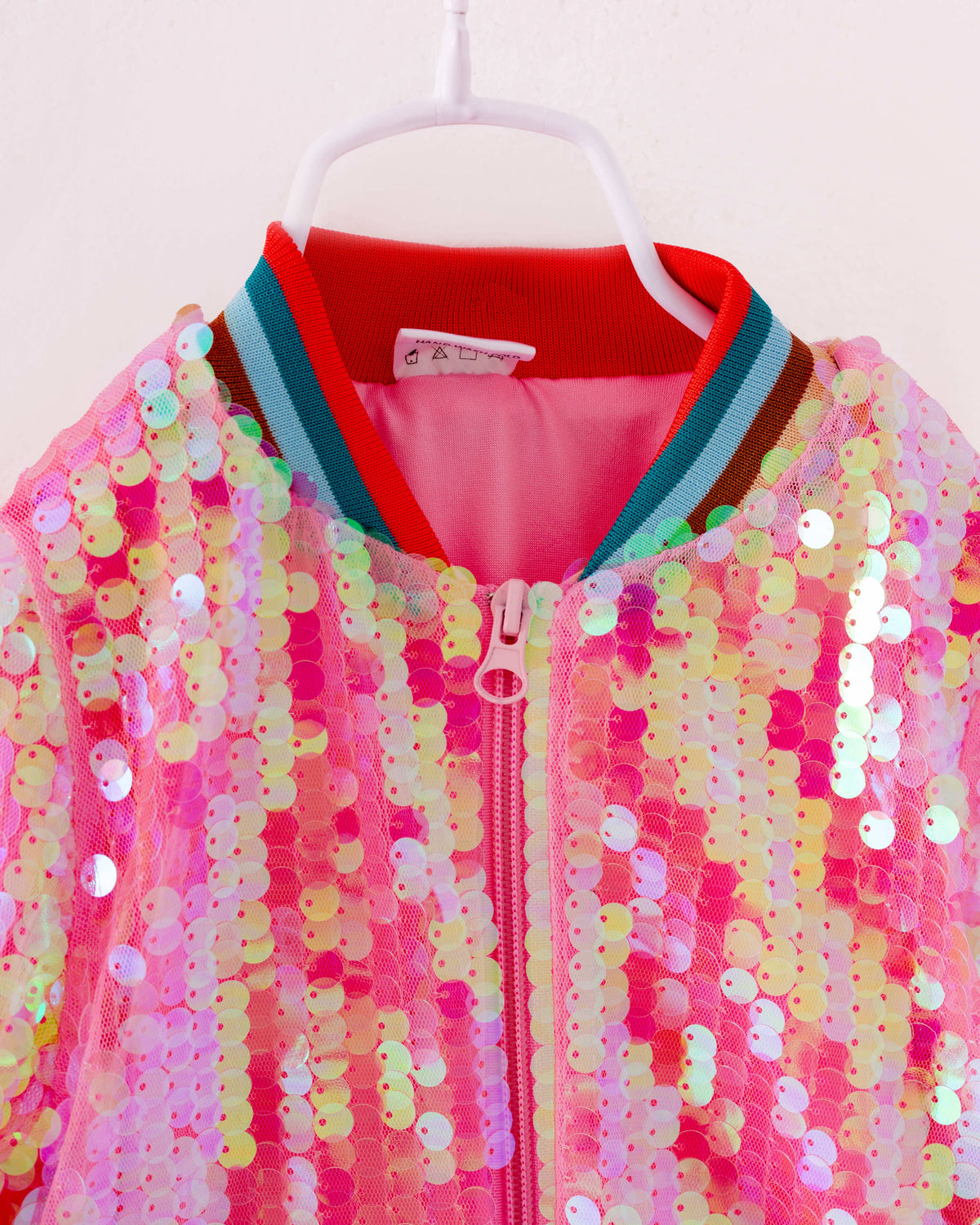 Pink Sequin Girl Jacket Top