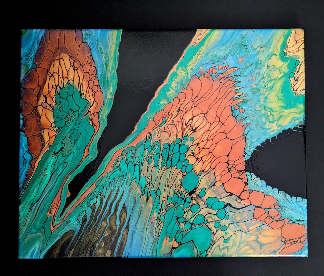 Canvas Art - #15 "Dragon" 16" x 20" by Local Artist Sandra Barrett