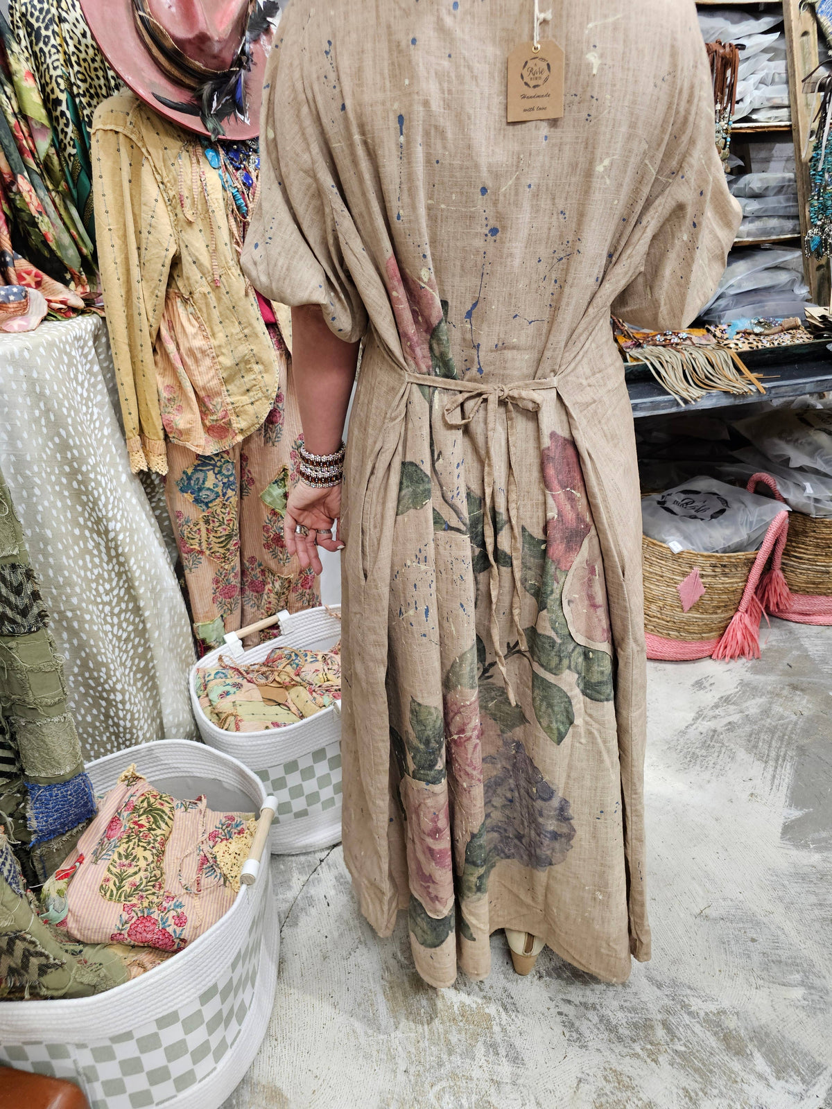 Linen Rose Dress