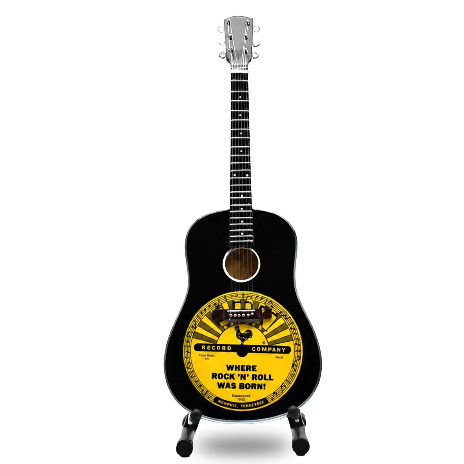 Sun Record Guitar - Where RNR was Born 10" Tall with Stand
