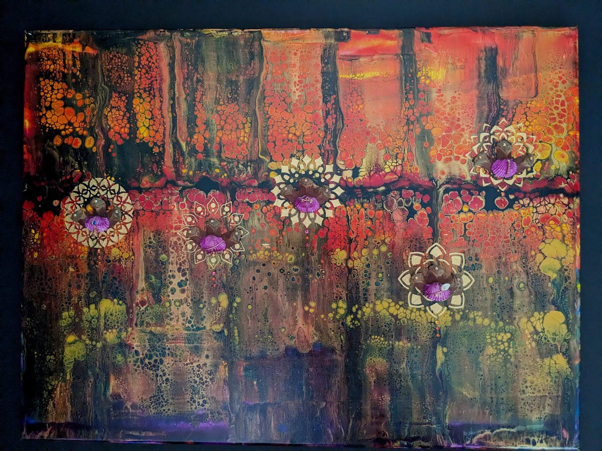 Canvas Art - #16 "Embellished" 18" x 24" by Local Artist Sandra Barrett