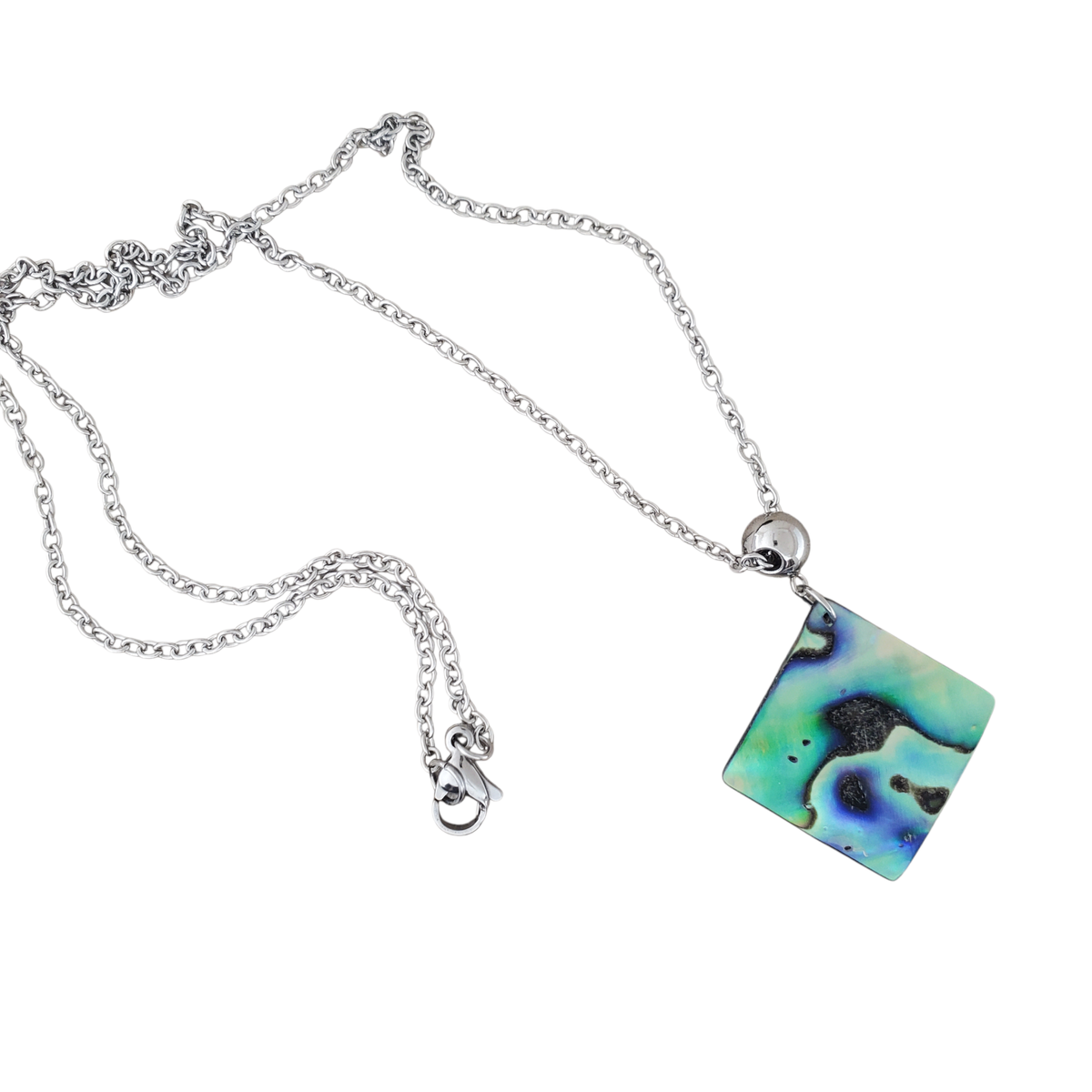 Abalone Shell &amp; Stainless Necklace