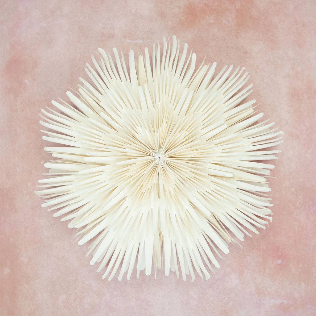Giant Sunburst White Paper Wall Decoration - 60cm