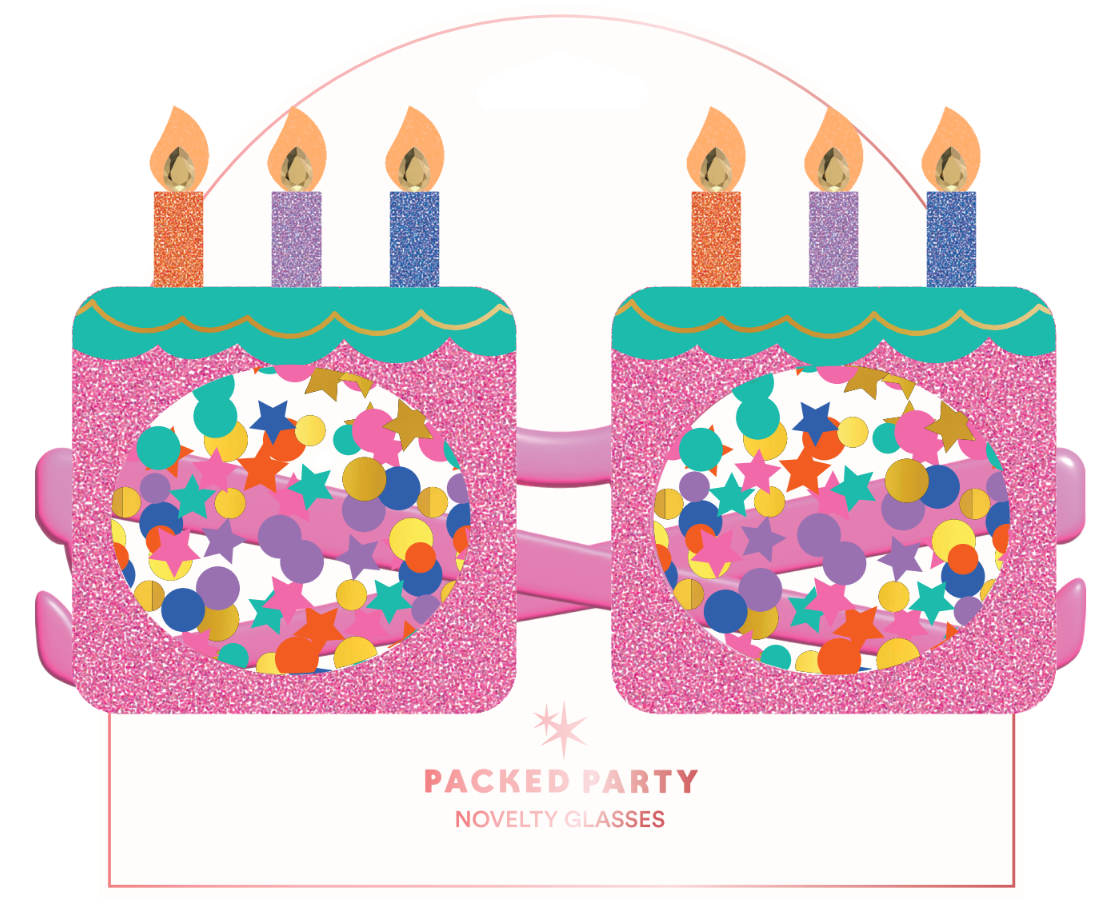 Cake Face Novelty Birthday Glasses