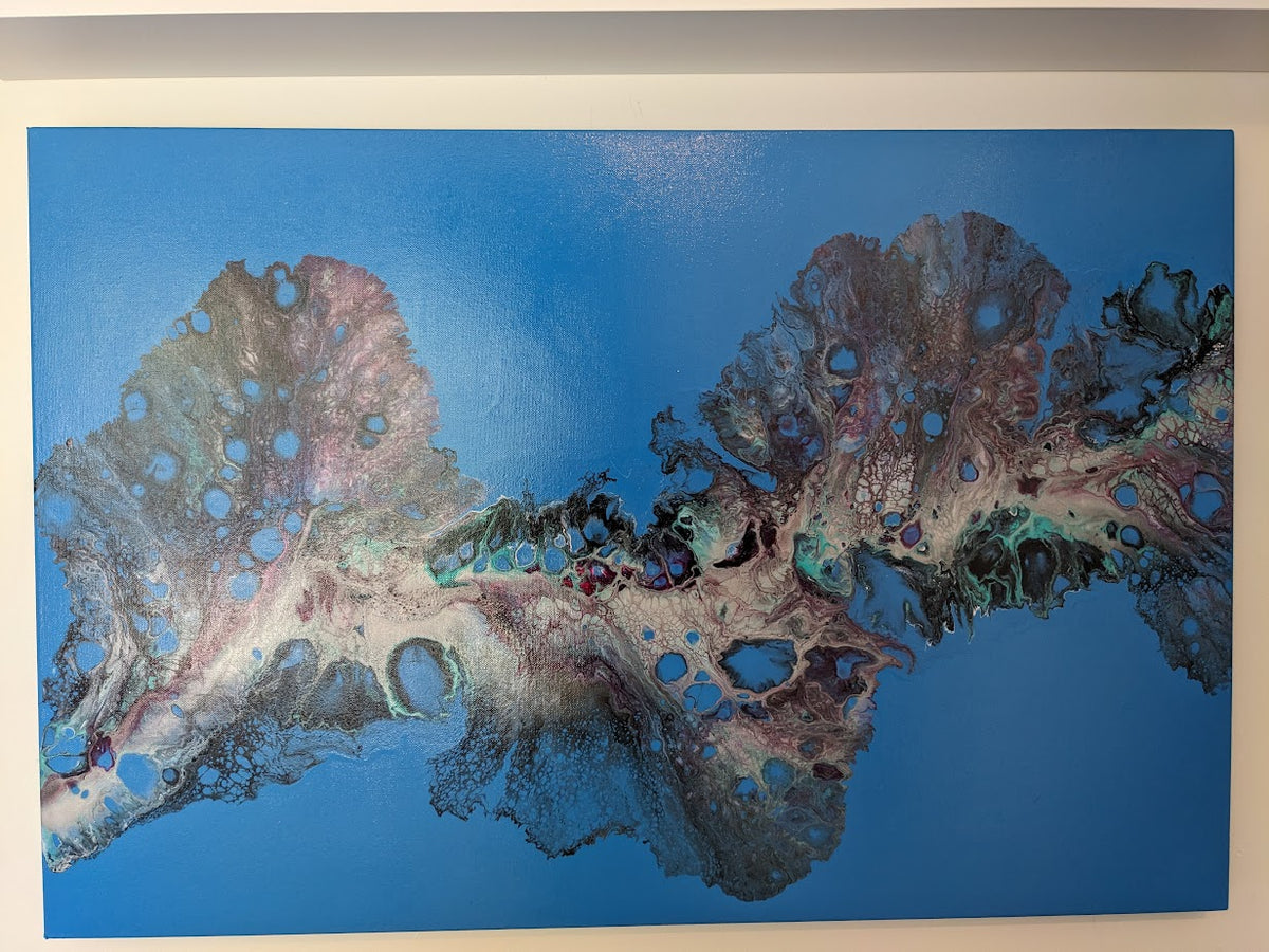 Canvas Art - #17 "Beneath the Sea" 24" x 36" by Local Artist Sandra Barrett