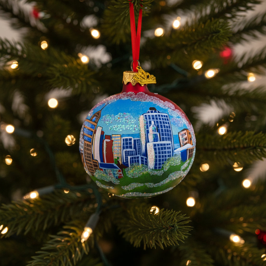 Memphis, Tennessee Glass Ornament