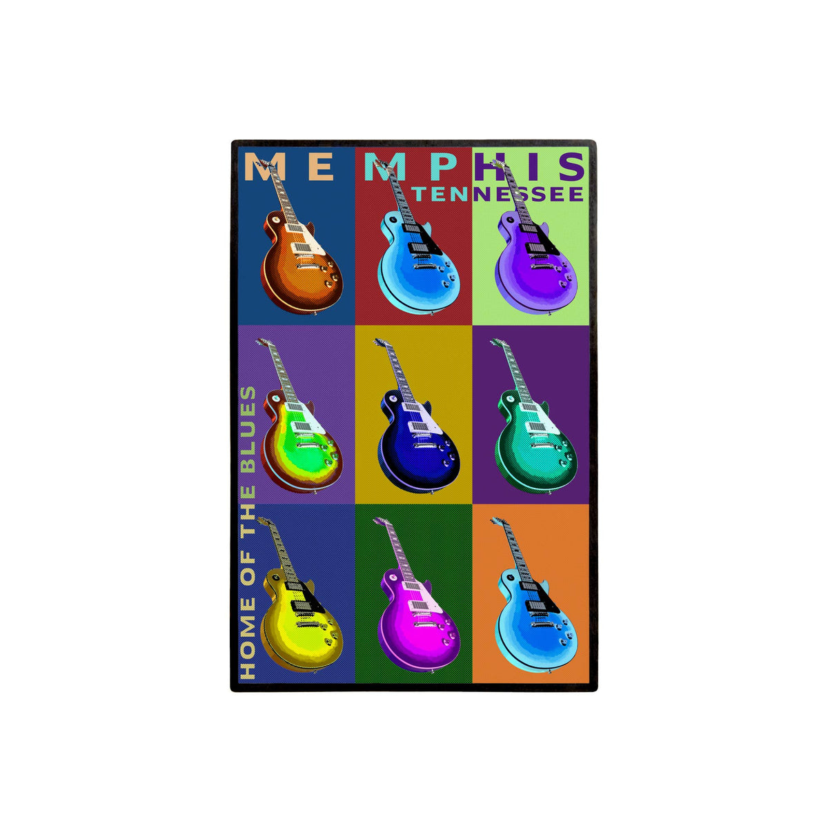 Guitar Pop Art, Memphis, Tn, Lapel Pin