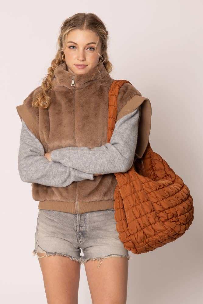 Cora Large Quilted Puffer Women's Tote Bag