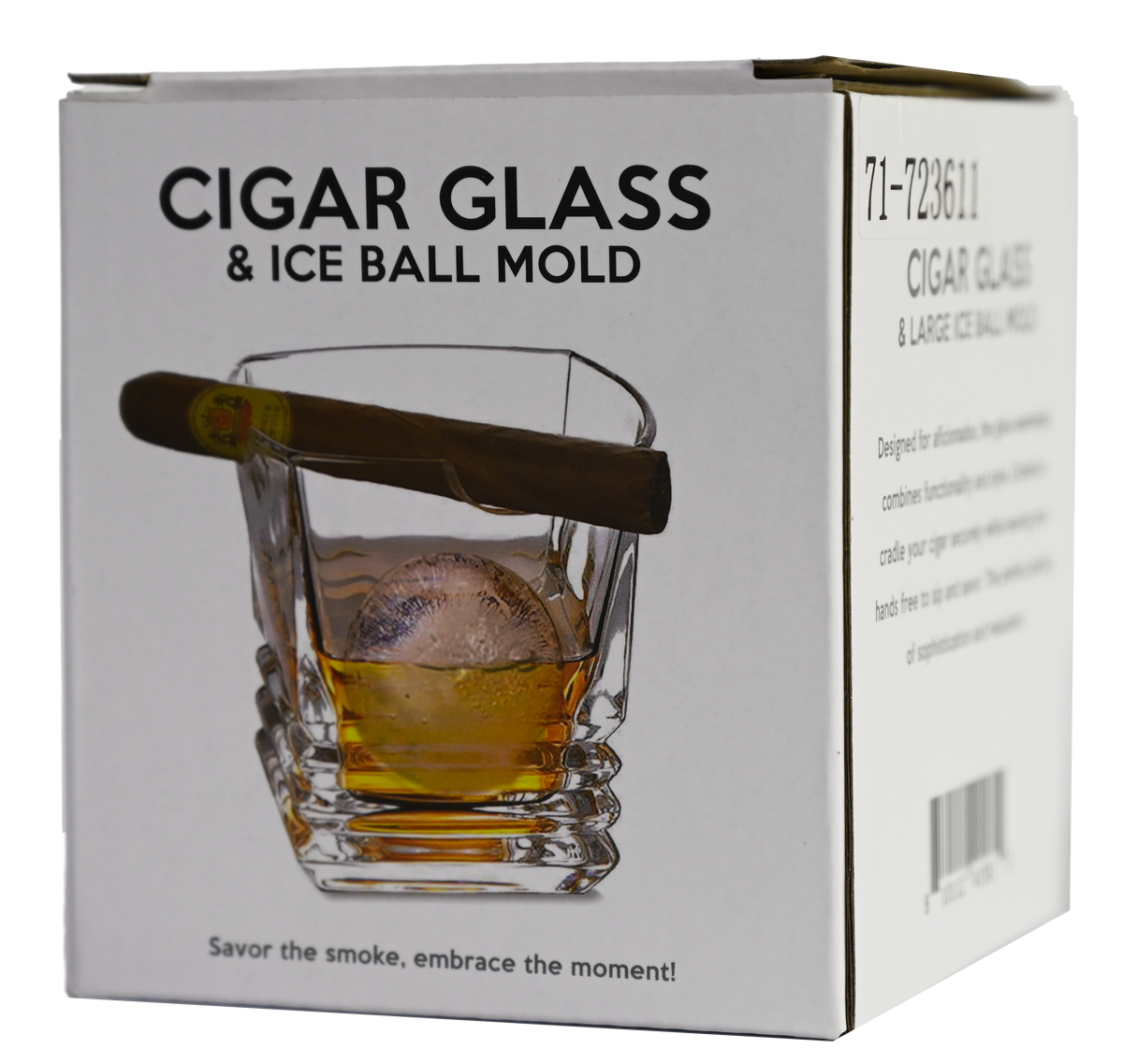 Cigar Glass with Ice Ball Mold