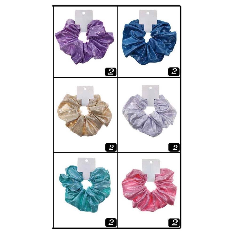 Oversized Shiny Metallic Hair Scrunchies