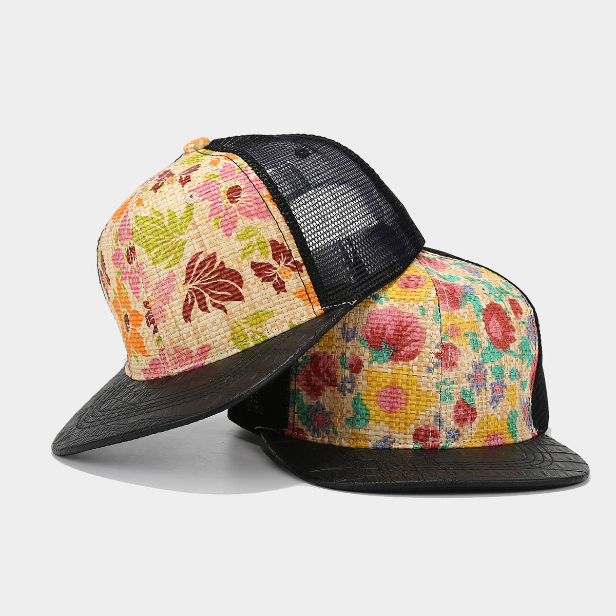 PRINT STRAW BREATHABLE BASEBALL CAP
