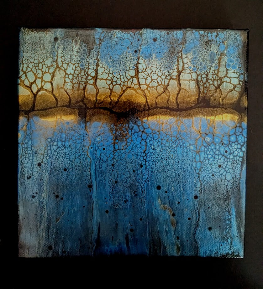 #18 "Souls of the Water" Acrylic on Canvas 8 x 8 by Local Memphis Artist Sandra Bar
