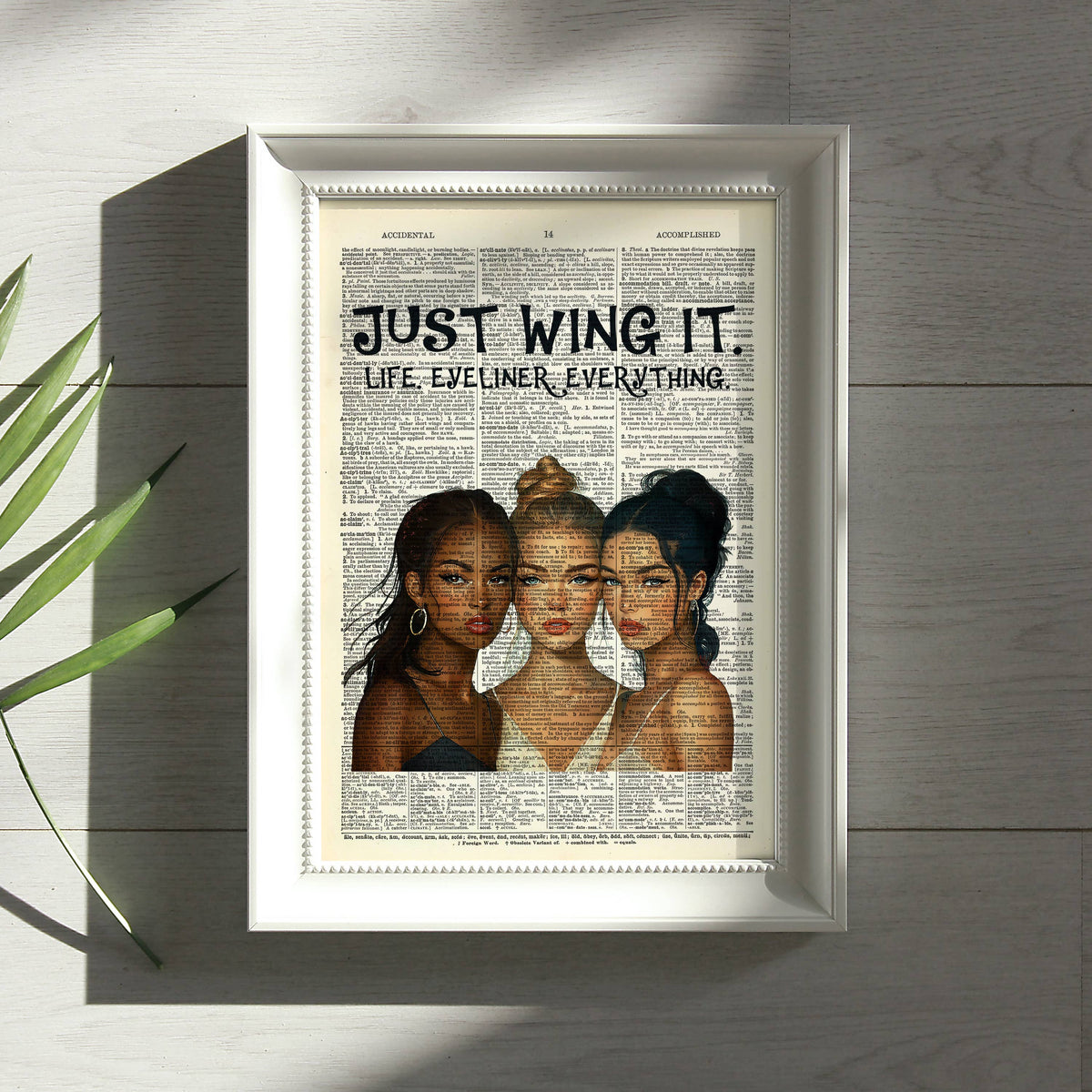 Art Print Dictionary Page | Just Wing It