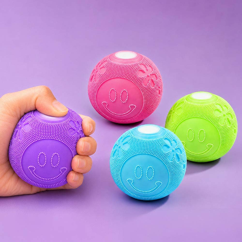 Nee Doh Glow in the Dark Smile Ball Squishy Stress Relief Toy