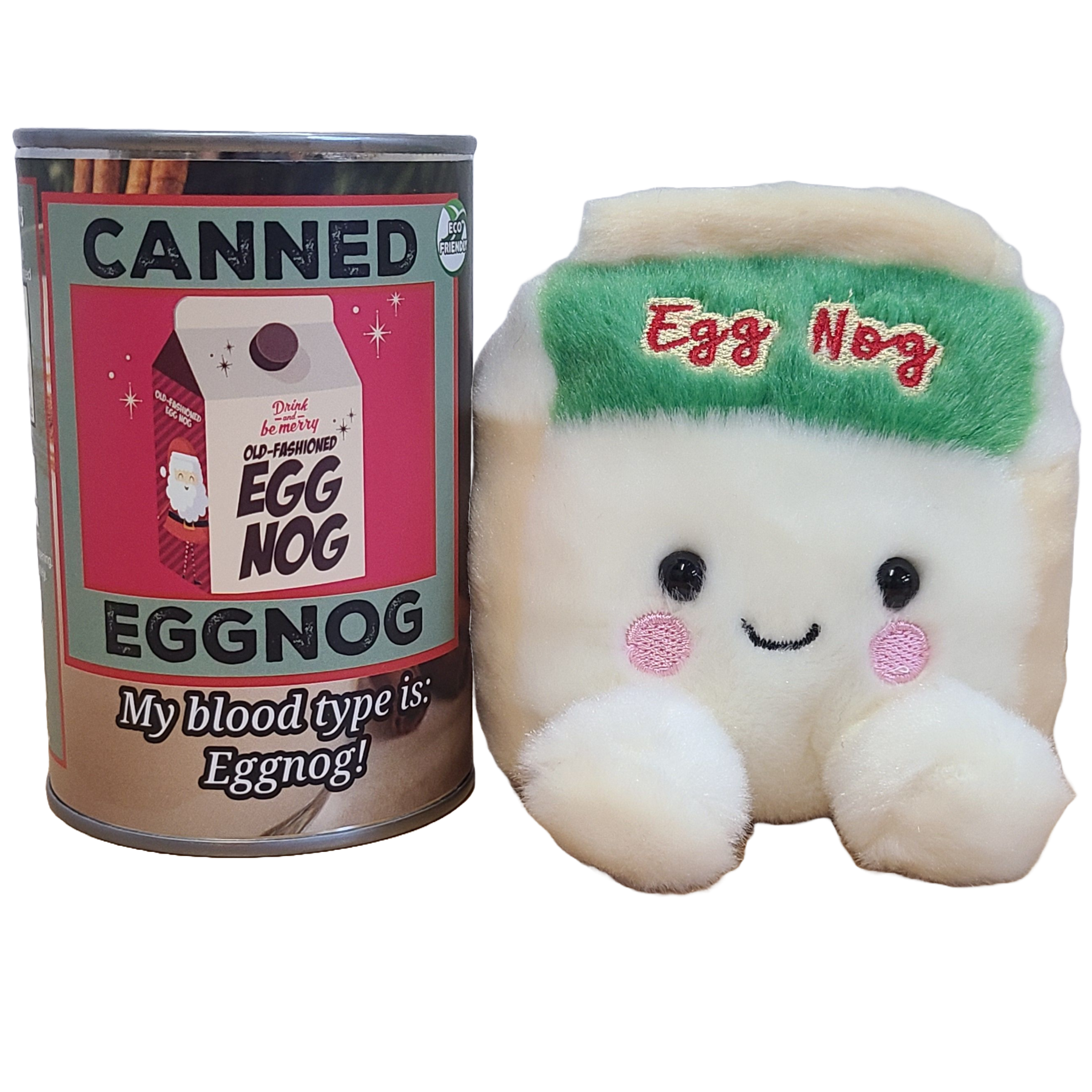 Canned Eggnog - Egg Nog Carton Plush Gift in Can: Pop Top Lid