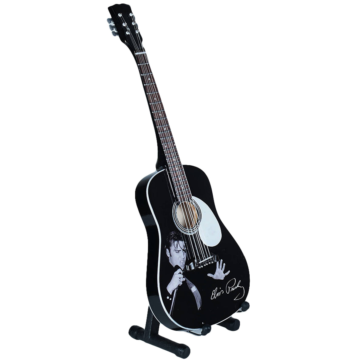 Elvis Guitar - Black 10&quot; Tall with Stand