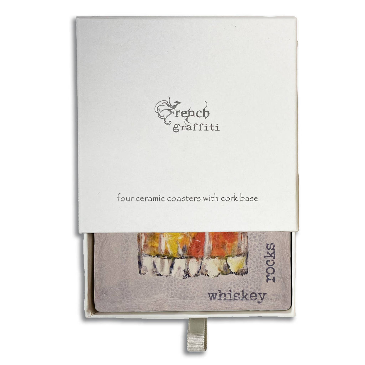Whiskey Rocks Absorbent Coaster Set