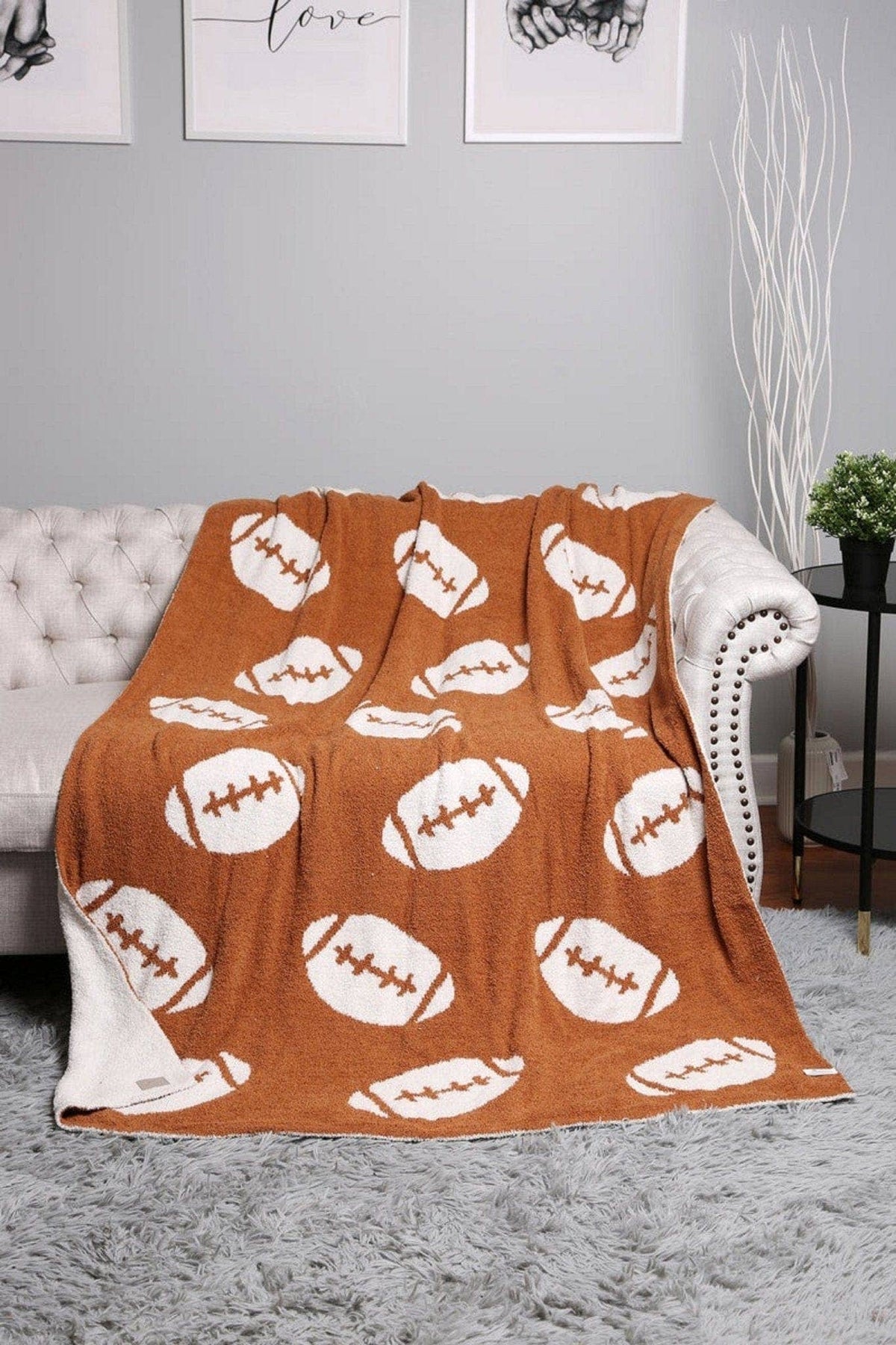 Super Lux Football Throw Blanket