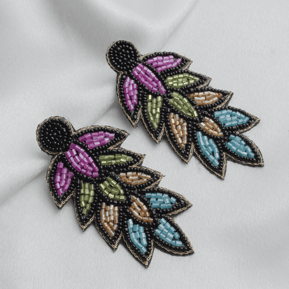 Black Leaf Earrings