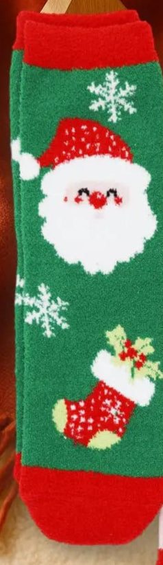 Fuzzy Christmas Socks