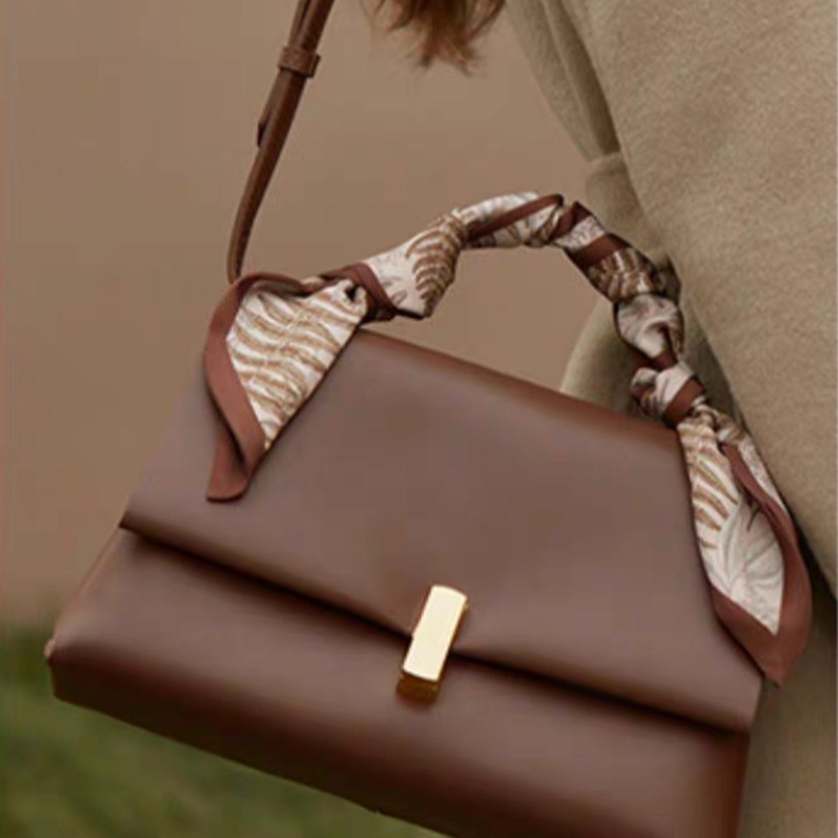 Silk Twilly Scarf Neck Scarf for Handbag Accessory : Green