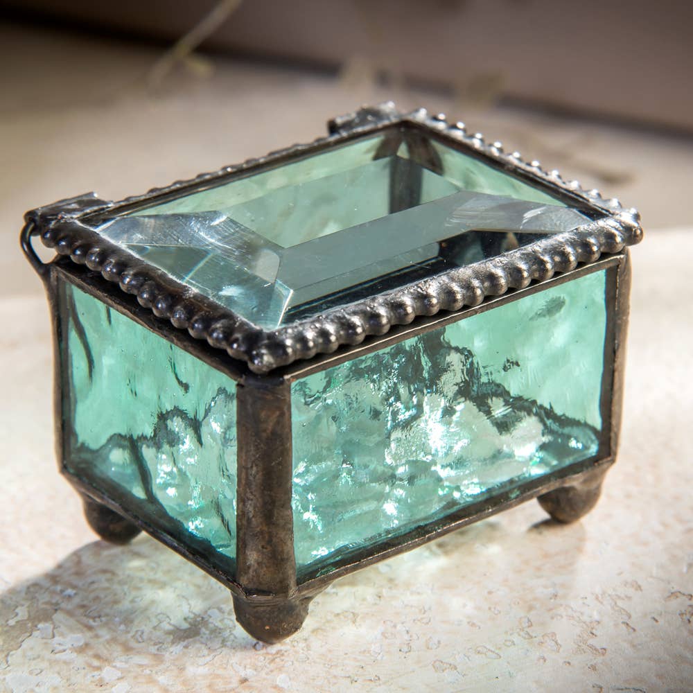 Small Stained Glass Ring Box J Devlin Box 325 Series: Turquoise