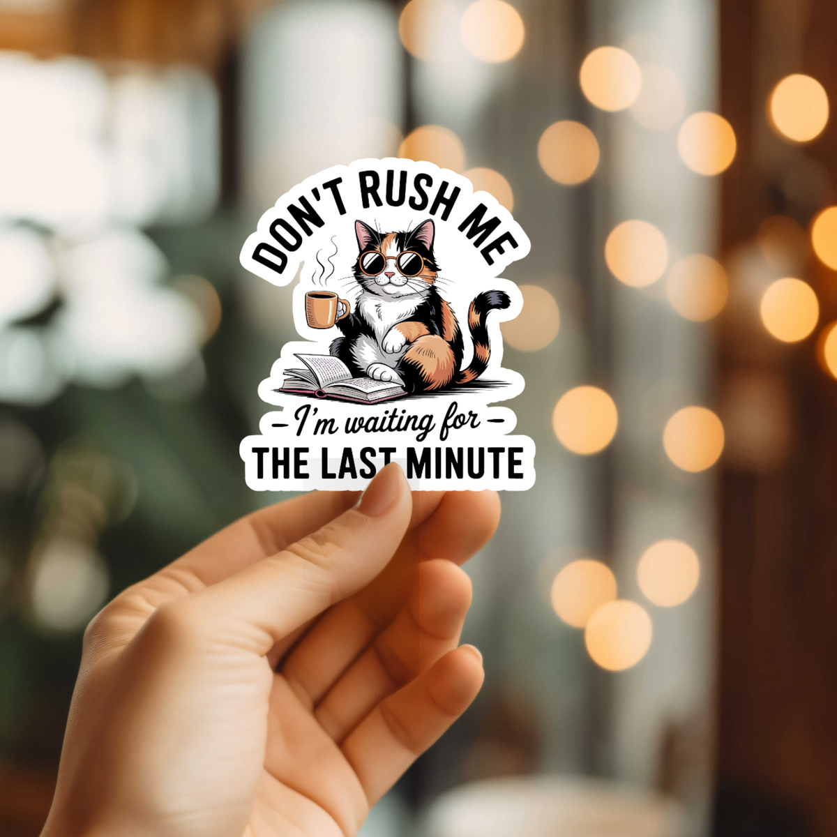 Funny Don't Rush Me Vinyl Sticker