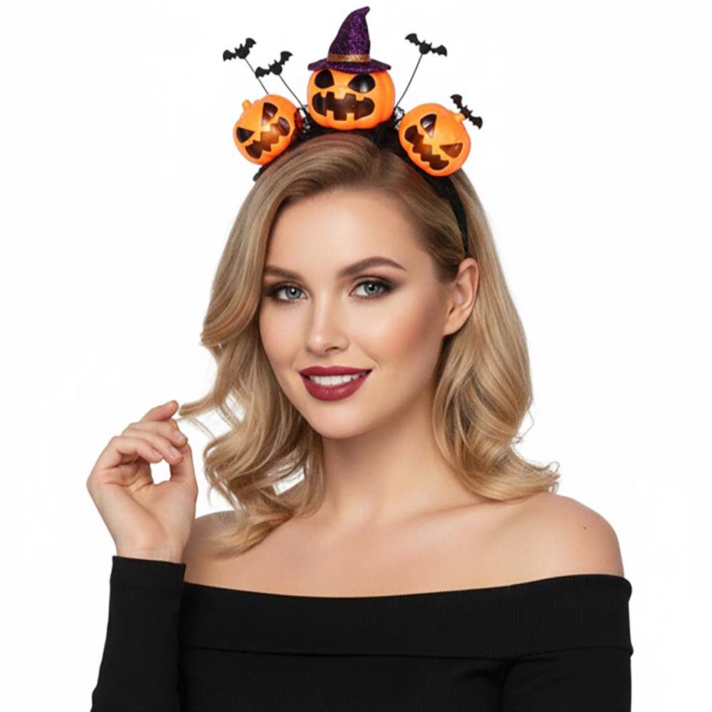 Halloween Pumpkin Bat Costume Headband