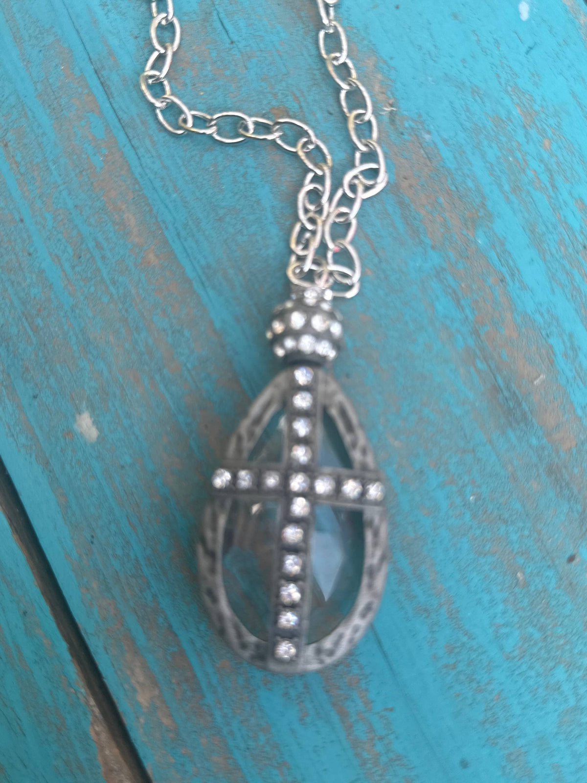 Soldered Crystal Sparkle Pendant Necklace