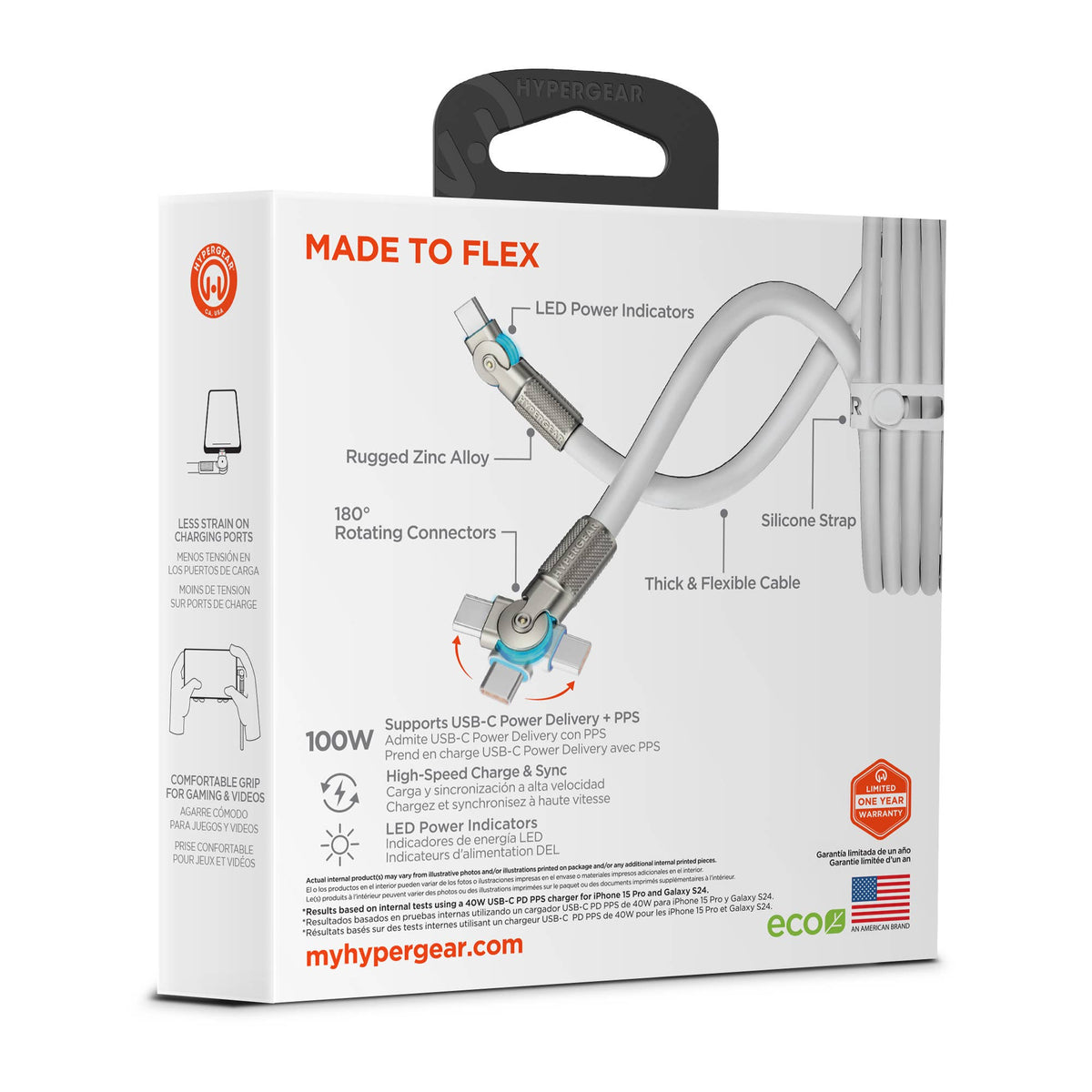 Chunky180° 100W USB-C to USB-C Rugged Fast Charge Cable 6ft