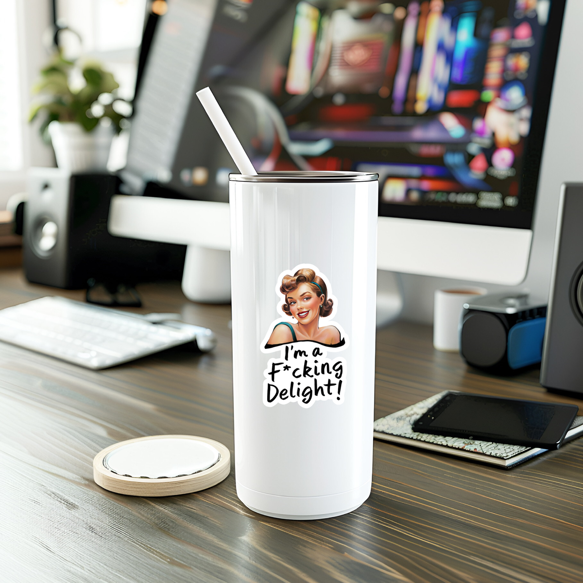 I'm A Delight Sticker | Laptop Sticker | Vinyl Die Cut Sti