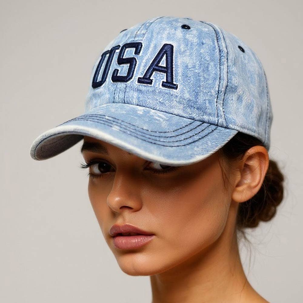 USA Embroidered Baseball Cap