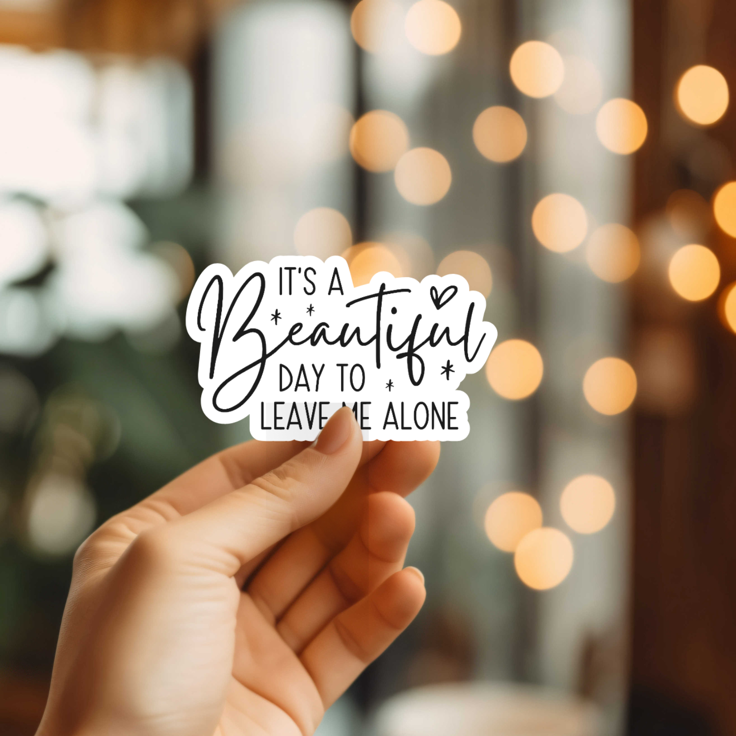 Funny Leave Me Alone Vinyl Sticker