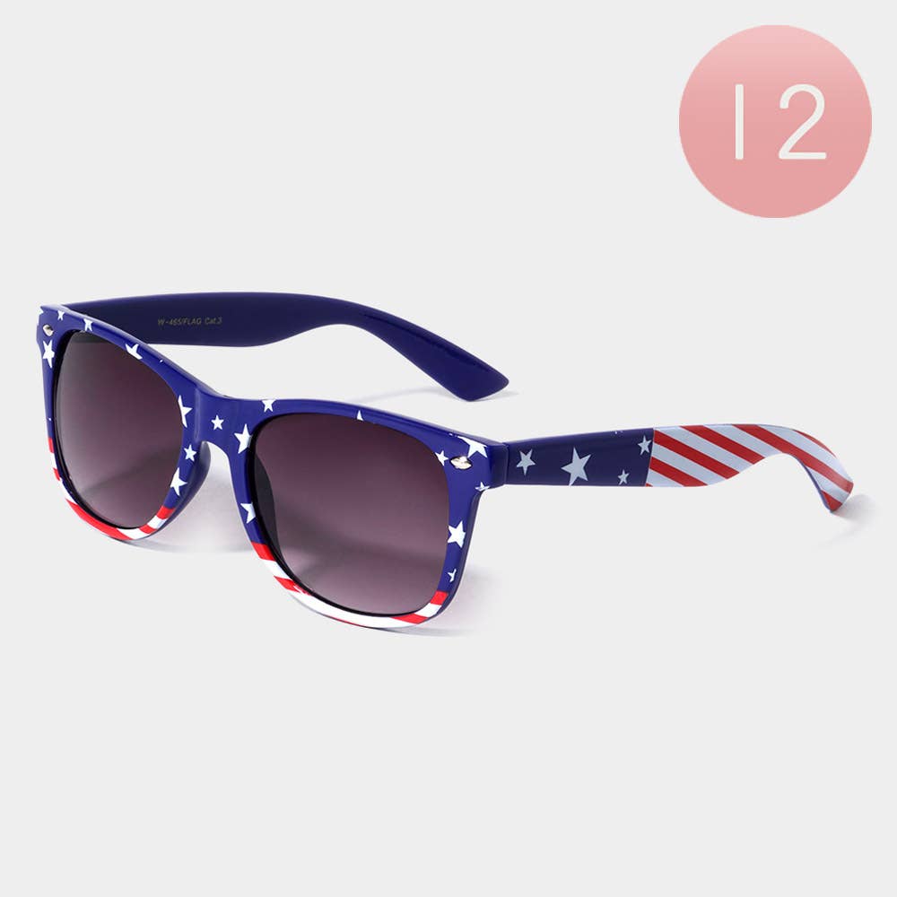 American USA Flag Wayfarer Sunglasses