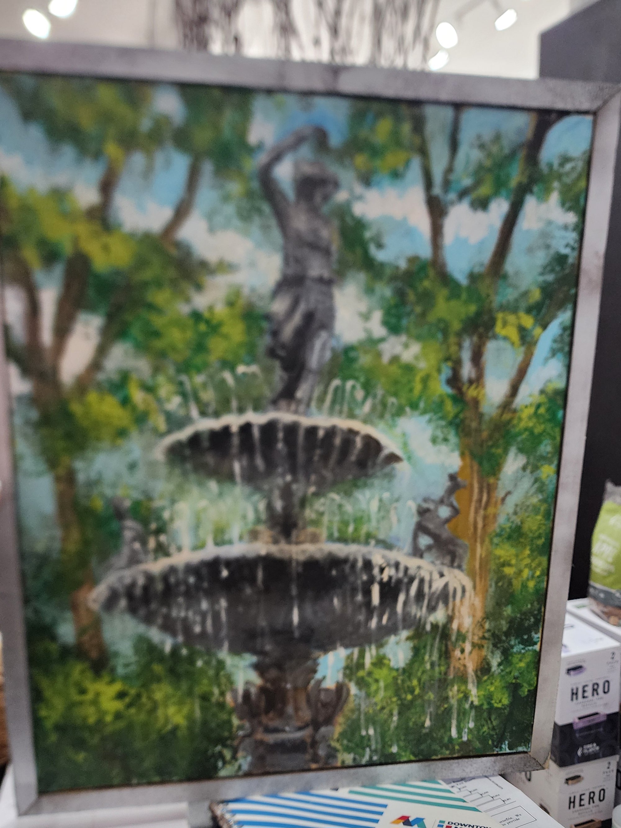 "Memphis Court Square Fountain  "  Original- Judy Vandergrift