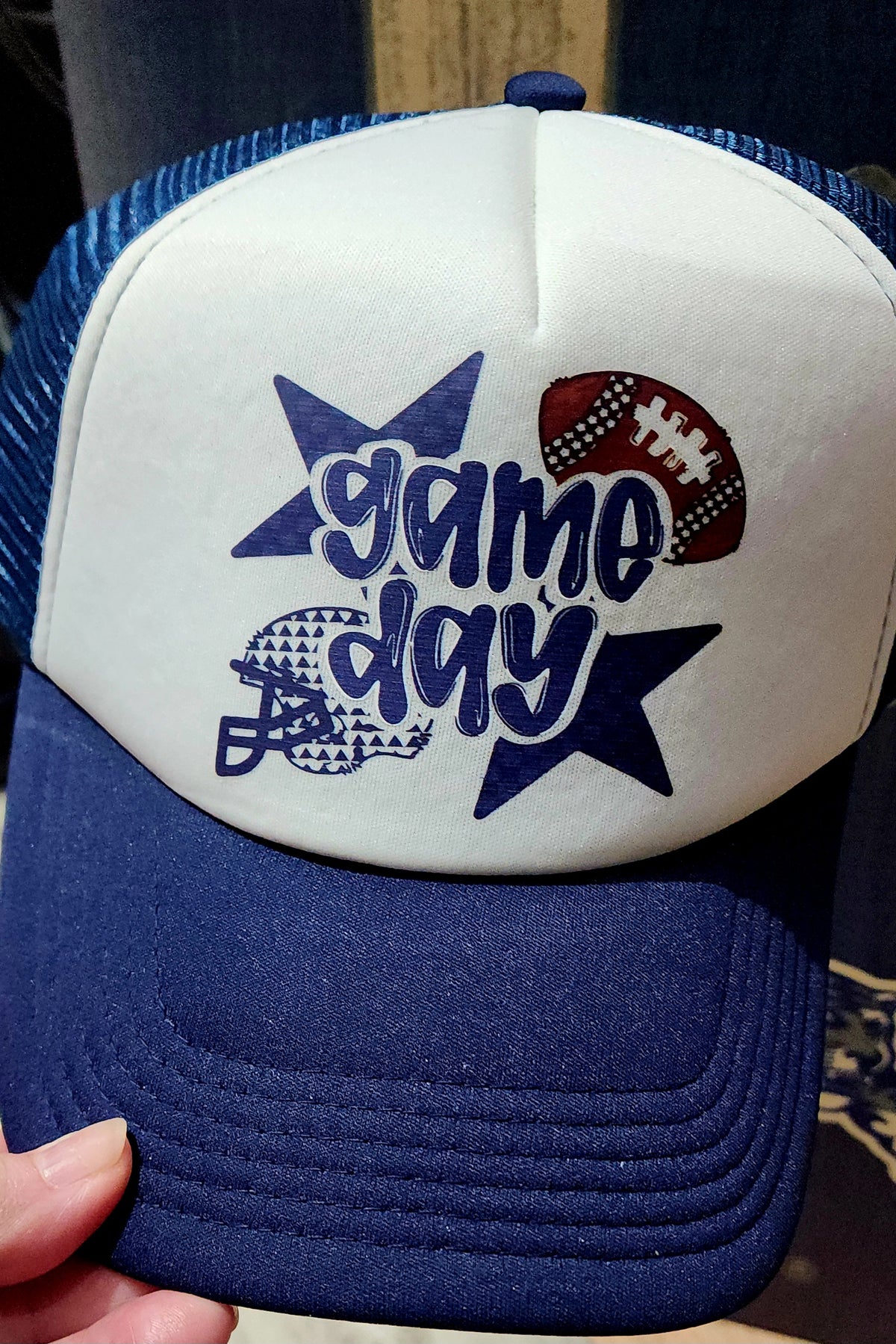 Game Day Mascot Trucker Ballcap: Navy