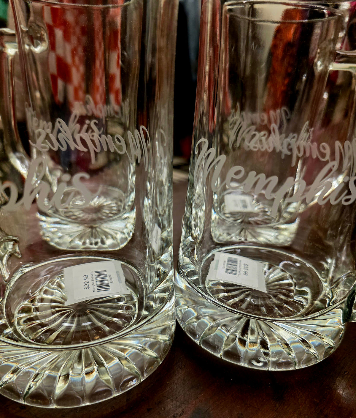 Memphis Etched 25 oz Beer Mug
