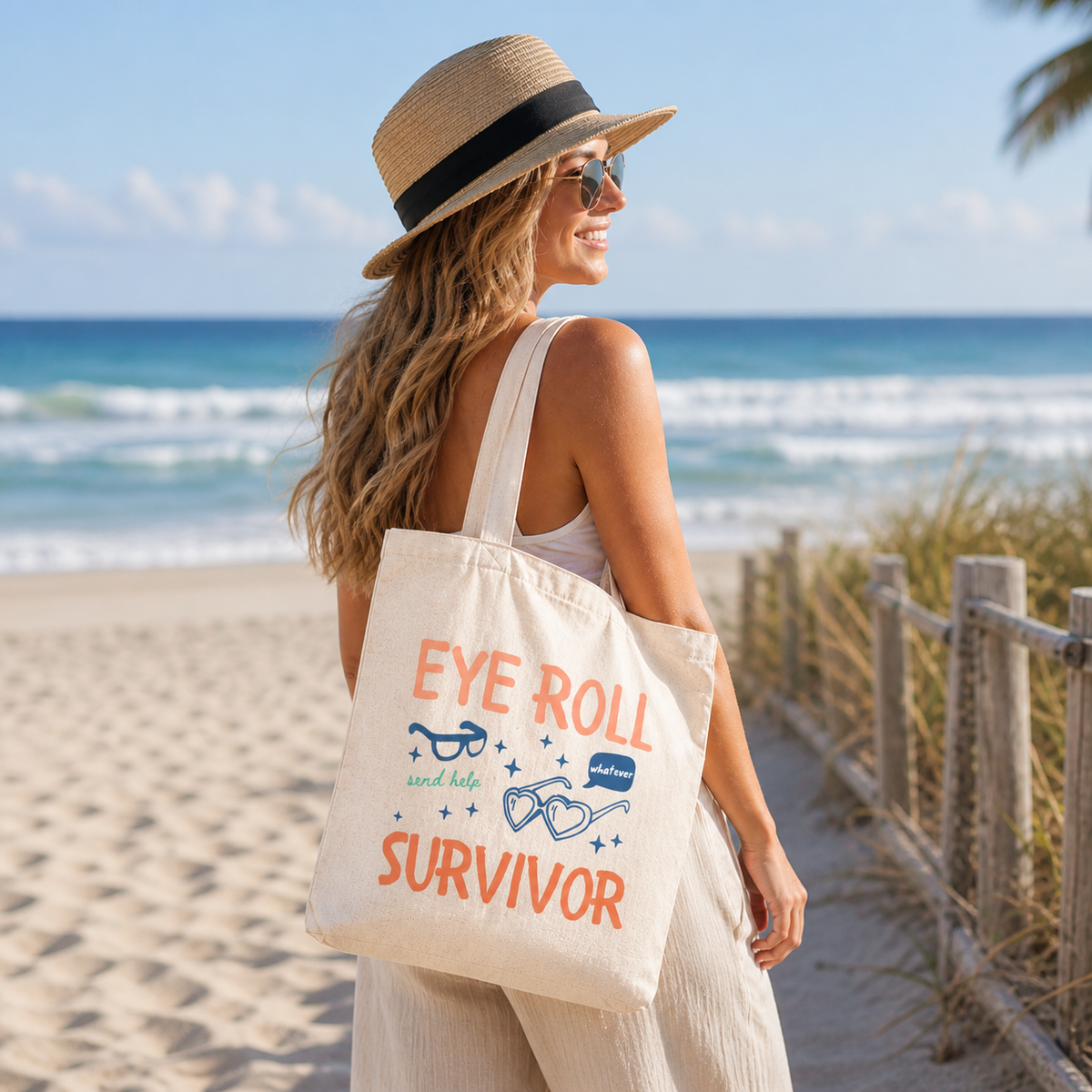 Eye Roll Survivor - Colorful Tote Bag