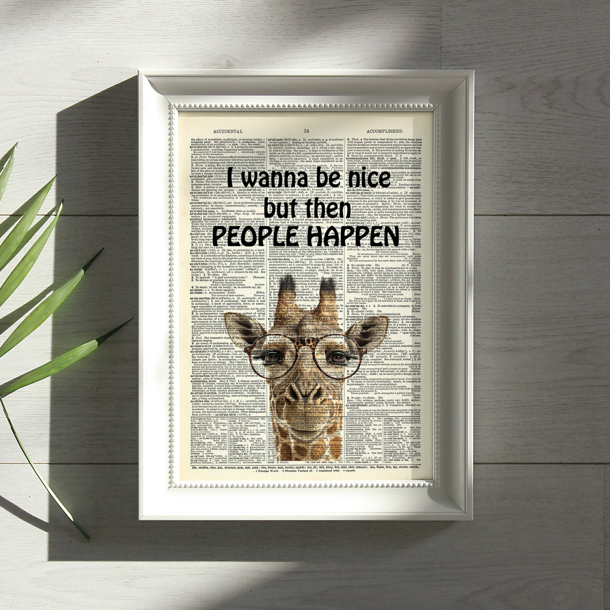 Art Print Dictionary Page | I Wanna Be Nice