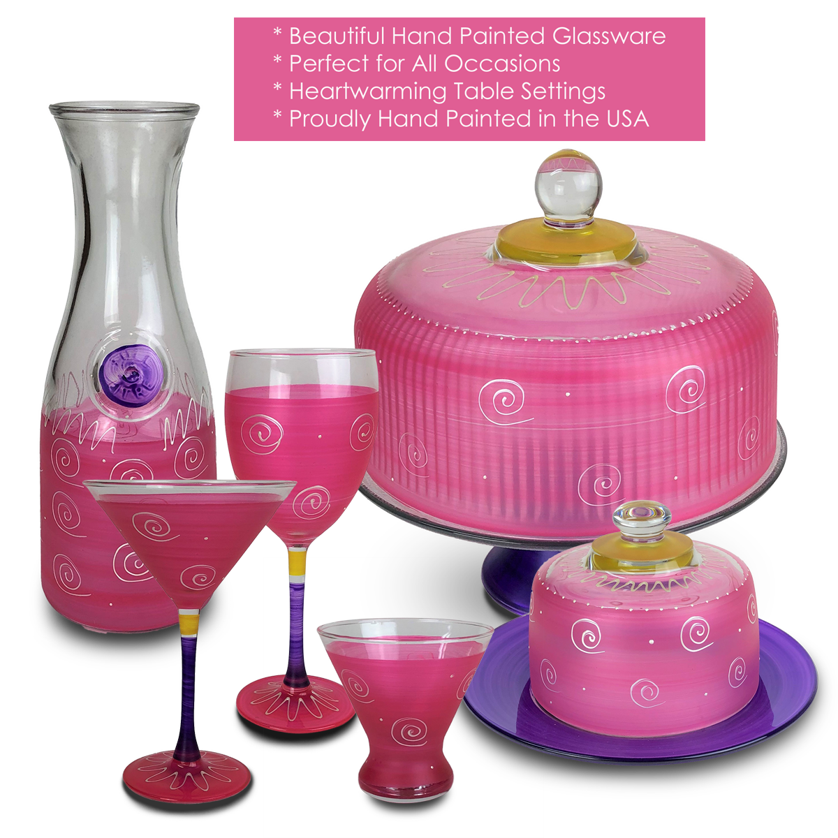 Peruvian Splendor Pink Champagne Glasses