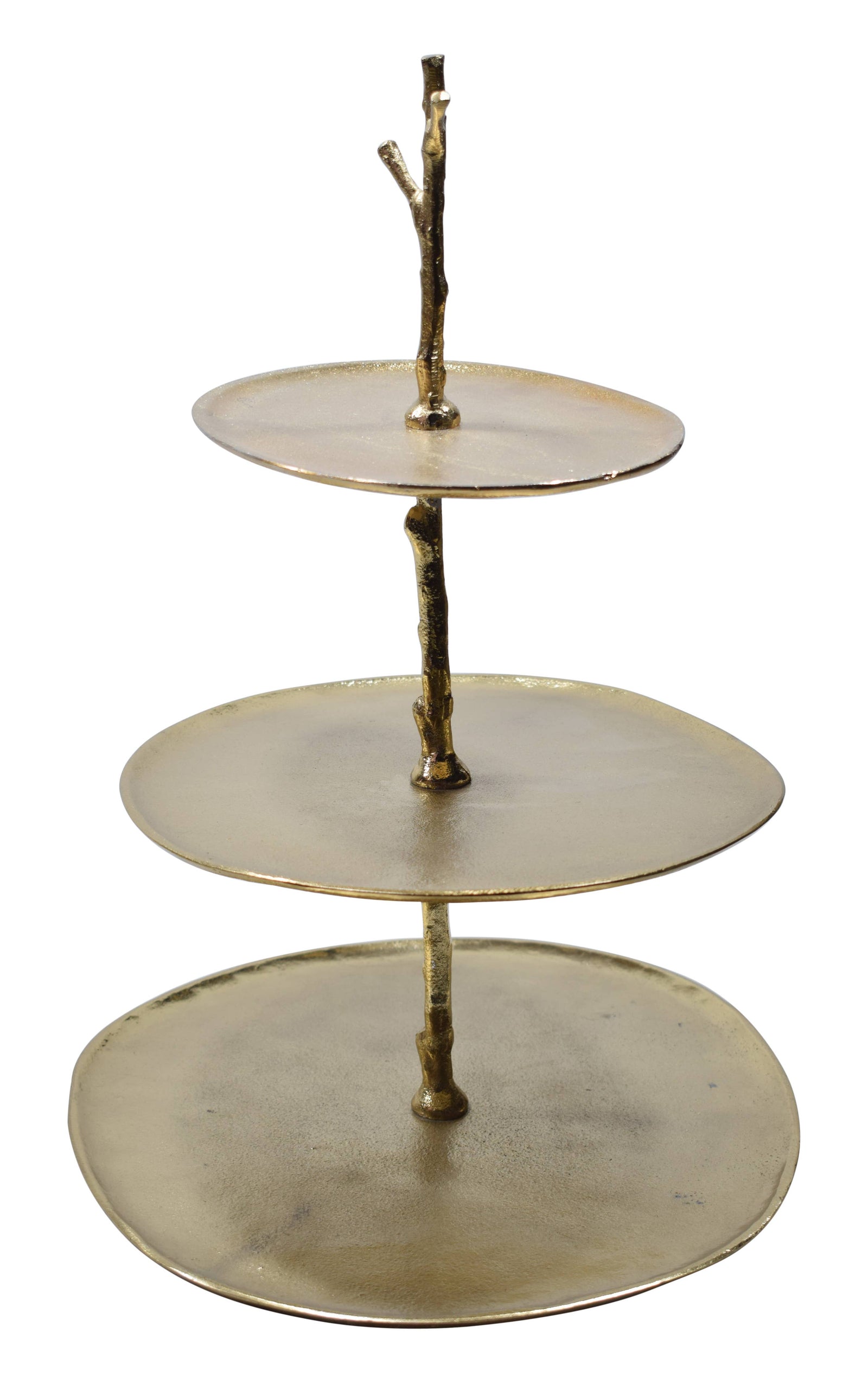 3 Tiered Gold Centerpiece