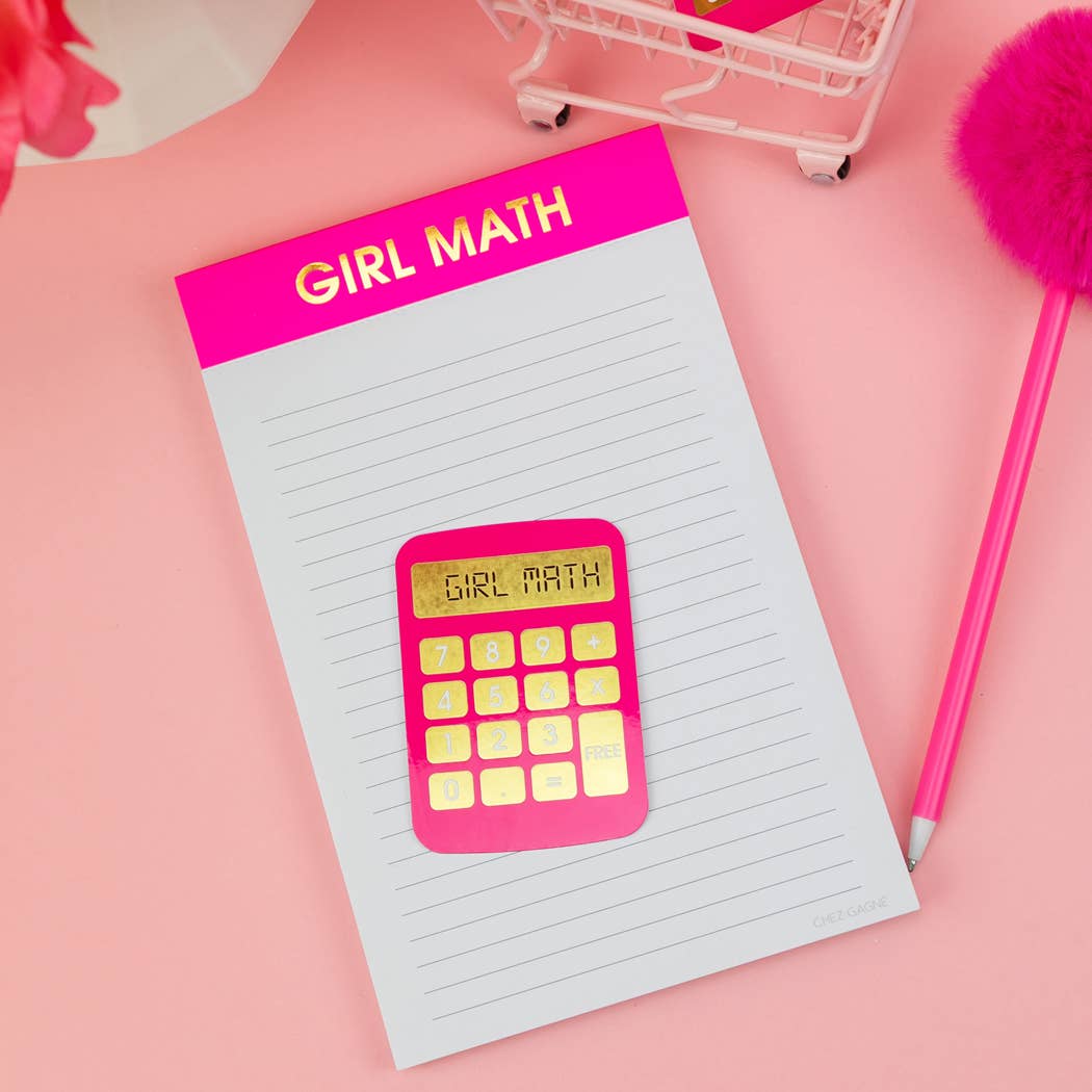 Girl Math - Calculator Vinyl Sticker, Funny Gift