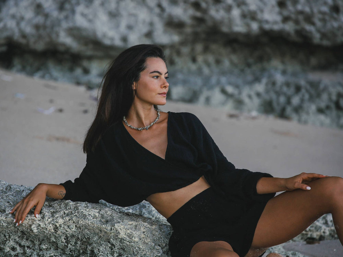 Echo Boy Short - Black | 100% Turkish Cotton: Choose Black or White