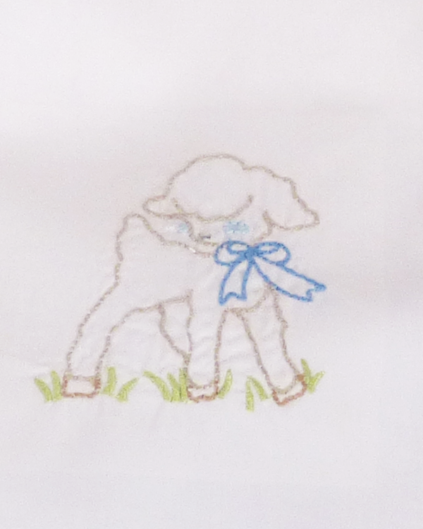 Diaper Cover Set: Blue Lamb: 3m