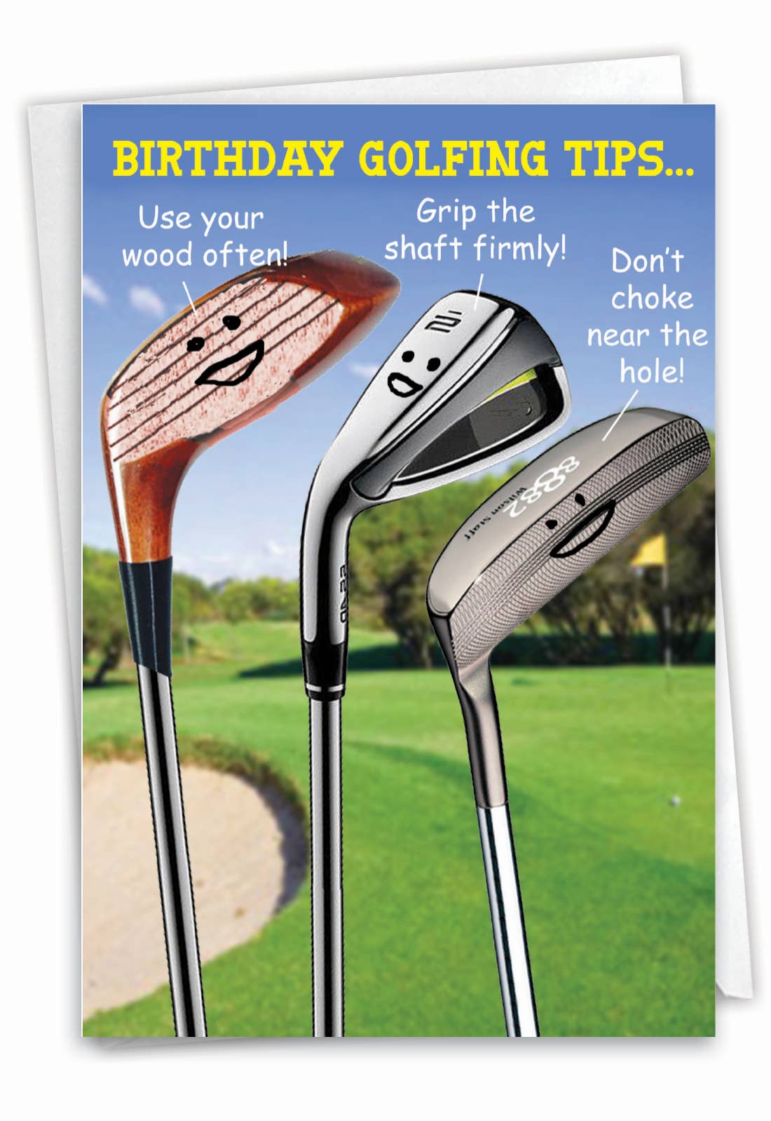 Golfing Tips Funny Birthday Greeting Card