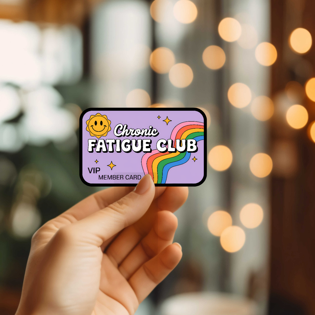 Funny Chronic Fatigue Club Vinyl Sticker