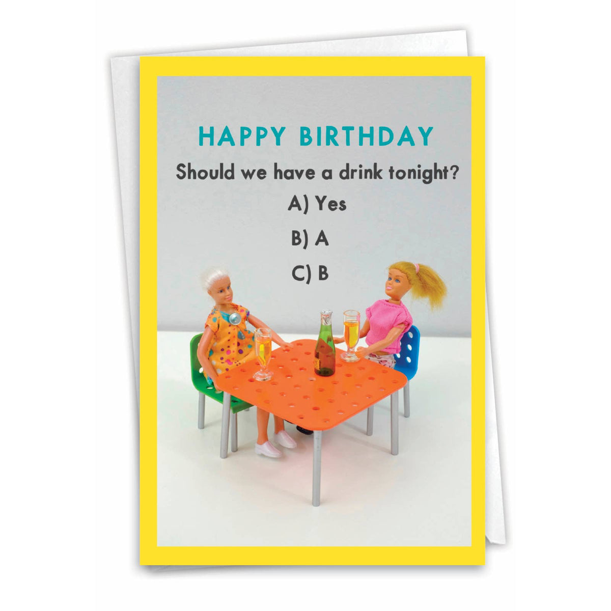 Multiple Choice Drink Funny Birthday Greeting Card