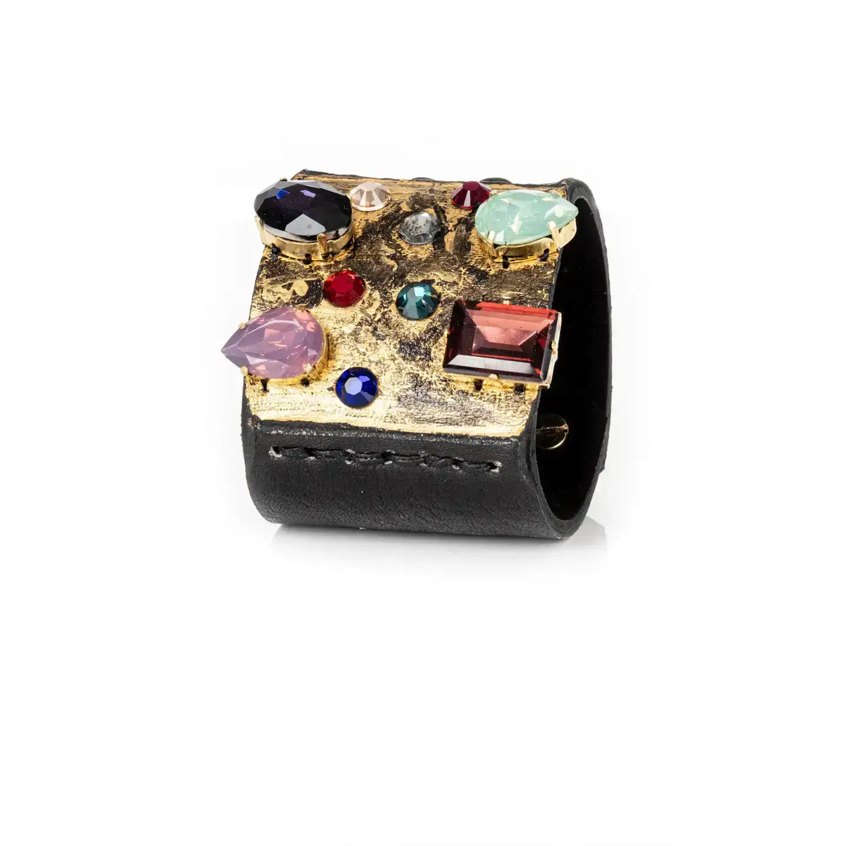Imperial Mosaic Crystal Cuff Multicolor Gold
